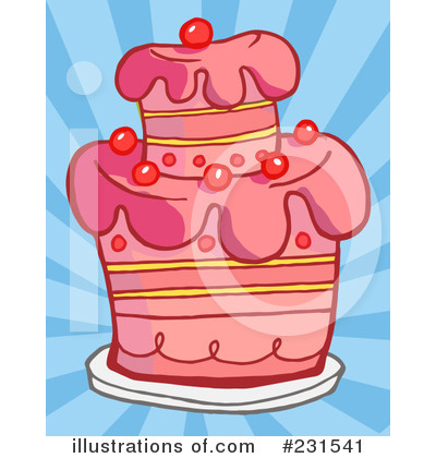 Royalty-Free (RF) Cake Clipart Illustration by Hit Toon - Stock Sample #231541