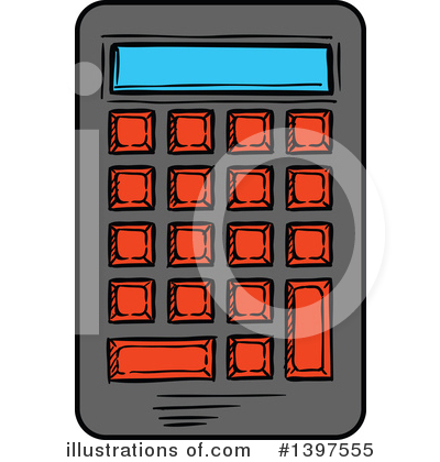 Royalty-Free (RF) Calculator Clipart Illustration by Vector Tradition SM - Stock Sample #1397555