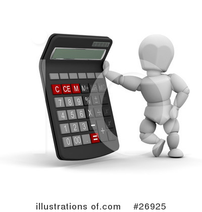 Royalty-Free (RF) Calculator Clipart Illustration by KJ Pargeter - Stock Sample #26925