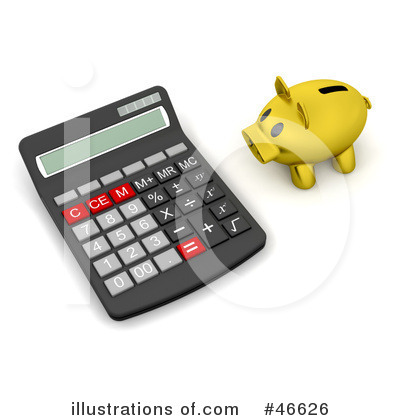 Royalty-Free (RF) Calculator Clipart Illustration by KJ Pargeter - Stock Sample #46626