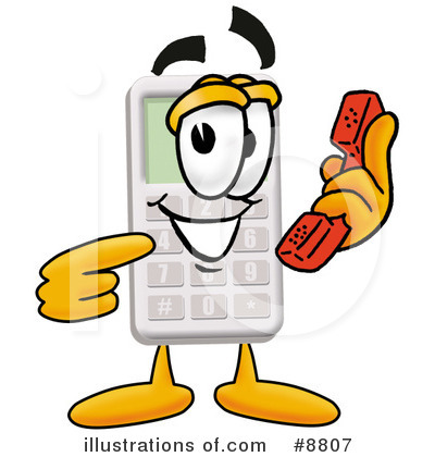 Royalty-Free (RF) Calculator Clipart Illustration by Mascot Junction - Stock Sample #8807