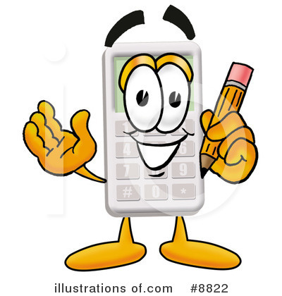 Royalty-Free (RF) Calculator Clipart Illustration by Mascot Junction - Stock Sample #8822