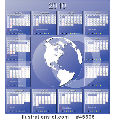 Royalty-Free (RF) Calendar Clipart Illustration by Michael Schmeling - Stock Sample #45606
