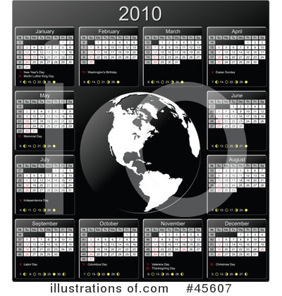 Royalty-Free (RF) Calendar Clipart Illustration by Michael Schmeling - Stock Sample #45607