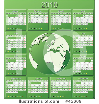 Royalty-Free (RF) Calendar Clipart Illustration by Michael Schmeling - Stock Sample #45609