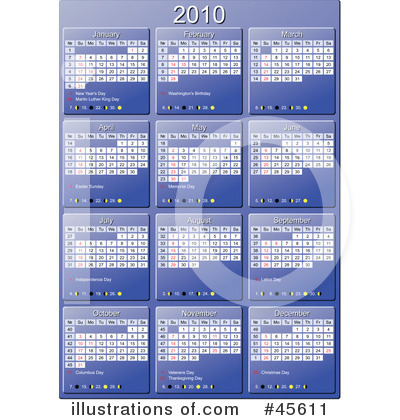 Royalty-Free (RF) Calendar Clipart Illustration by Michael Schmeling - Stock Sample #45611