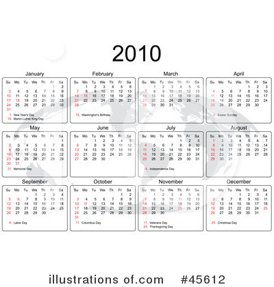 Royalty-Free (RF) Calendar Clipart Illustration by Michael Schmeling - Stock Sample #45612