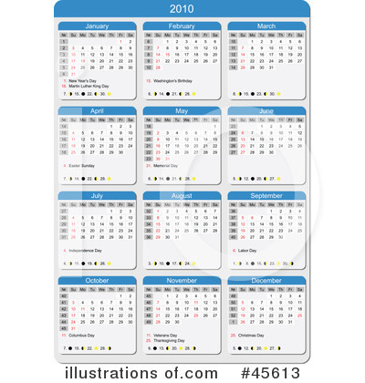 Royalty-Free (RF) Calendar Clipart Illustration by Michael Schmeling - Stock Sample #45613