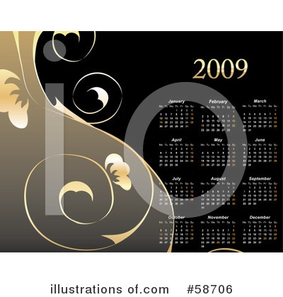 Royalty-Free (RF) Calendar Clipart Illustration by MilsiArt - Stock Sample #58706