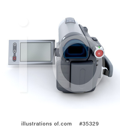 Royalty-Free (RF) Camcorder Clipart Illustration by KJ Pargeter - Stock Sample #35329