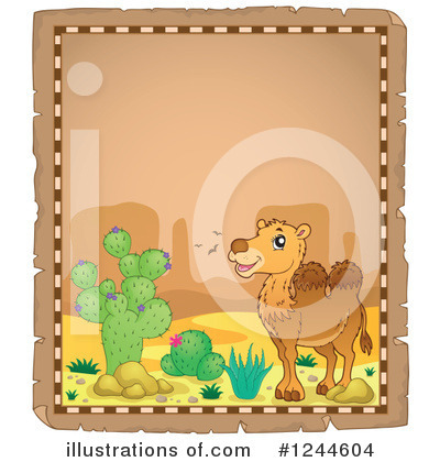 Royalty-Free (RF) Camel Clipart Illustration by visekart - Stock Sample #1244604