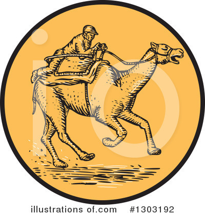 Royalty-Free (RF) Camel Clipart Illustration by patrimonio - Stock Sample #1303192