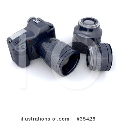 Royalty-Free (RF) Camera Clipart Illustration by KJ Pargeter - Stock Sample #35428