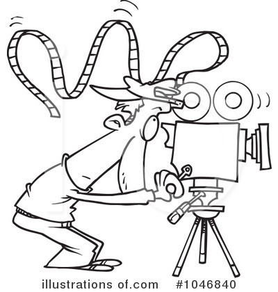Royalty-Free (RF) Camera Man Clipart Illustration by toonaday - Stock Sample #1046840