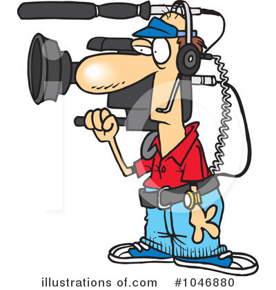 Royalty-Free (RF) Camera Man Clipart Illustration by toonaday - Stock Sample #1046880