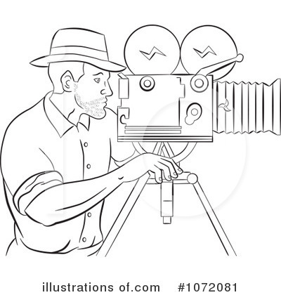 Royalty-Free (RF) Cameraman Clipart Illustration by patrimonio - Stock Sample #1072081