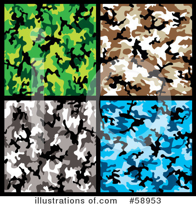 Royalty-Free (RF) Camouflage Clipart Illustration by michaeltravers - Stock Sample #58953