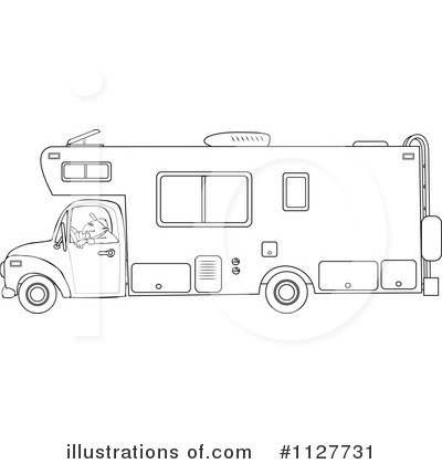 Royalty-Free (RF) Camper Clipart Illustration by djart - Stock Sample #1127731