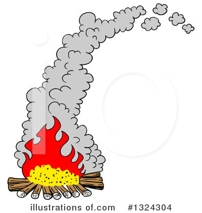 Camp Fire Clipart #1324304 by LaffToon