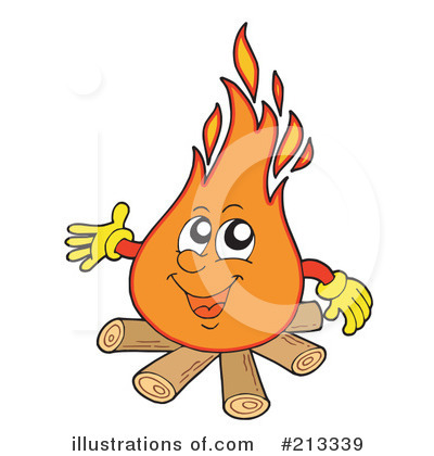 Royalty-Free (RF) Campfire Clipart Illustration by visekart - Stock Sample #213339