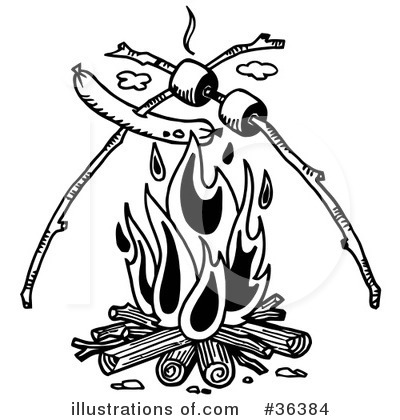 Royalty-Free (RF) Campfire Clipart Illustration by LoopyLand - Stock Sample #36384