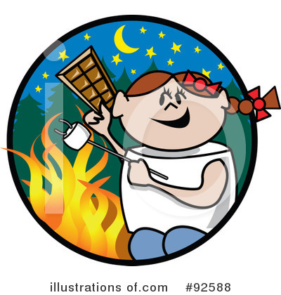 Royalty-Free (RF) Campfire Clipart Illustration by Andy Nortnik - Stock Sample #92588