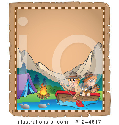 Royalty-Free (RF) Camping Clipart Illustration by visekart - Stock Sample #1244617