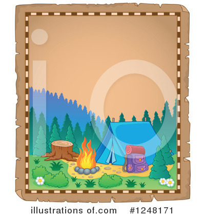 Royalty-Free (RF) Camping Clipart Illustration by visekart - Stock Sample #1248171