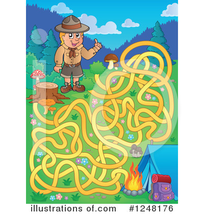 Royalty-Free (RF) Camping Clipart Illustration by visekart - Stock Sample #1248176