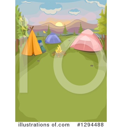 Royalty-Free (RF) Camping Clipart Illustration by BNP Design Studio - Stock Sample #1294488