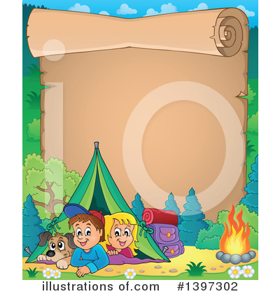 Royalty-Free (RF) Camping Clipart Illustration by visekart - Stock Sample #1397302