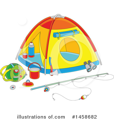 Royalty-Free (RF) Camping Clipart Illustration by Alex Bannykh - Stock Sample #1458682