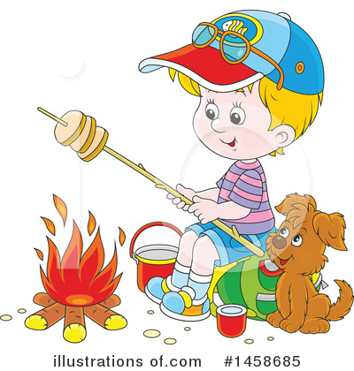 Royalty-Free (RF) Camping Clipart Illustration by Alex Bannykh - Stock Sample #1458685