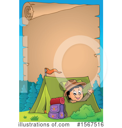 Royalty-Free (RF) Camping Clipart Illustration by visekart - Stock Sample #1567516