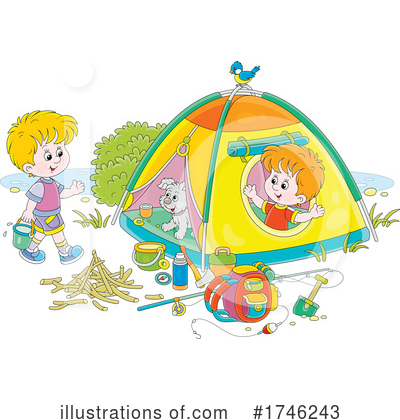 Royalty-Free (RF) Camping Clipart Illustration by Alex Bannykh - Stock Sample #1746243