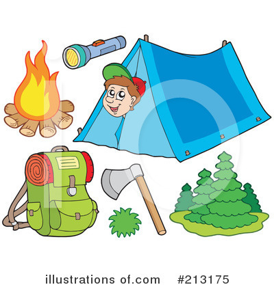 Royalty-Free (RF) Camping Clipart Illustration by visekart - Stock Sample #213175