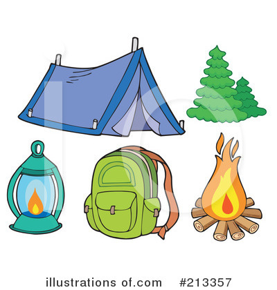 Royalty-Free (RF) Camping Clipart Illustration by visekart - Stock Sample #213357