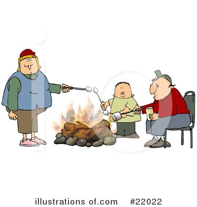 Royalty-Free (RF) Camping Clipart Illustration by djart - Stock Sample #22022