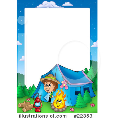 Royalty-Free (RF) Camping Clipart Illustration by visekart - Stock Sample #223531