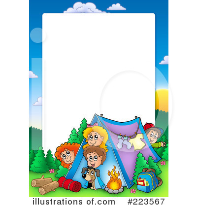 Royalty-Free (RF) Camping Clipart Illustration by visekart - Stock Sample #223567