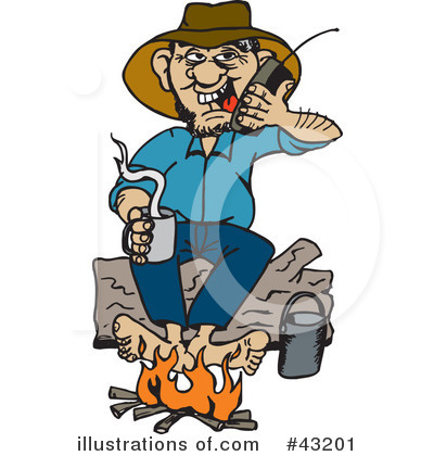 Royalty-Free (RF) Camping Clipart Illustration by Dennis Holmes Designs - Stock Sample #43201