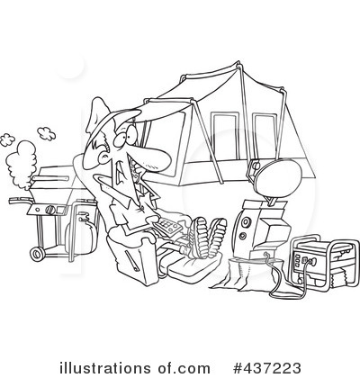 Royalty-Free (RF) Camping Clipart Illustration by toonaday - Stock Sample #437223
