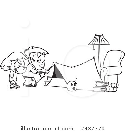 Royalty-Free (RF) Camping Clipart Illustration by toonaday - Stock Sample #437779