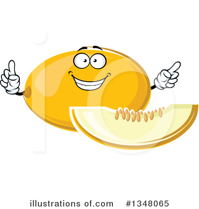 Royalty-Free (RF) Canary Melon Clipart Illustration by Vector Tradition SM - Stock Sample #1348065