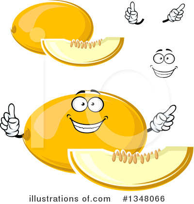 Royalty-Free (RF) Canary Melon Clipart Illustration by Vector Tradition SM - Stock Sample #1348066