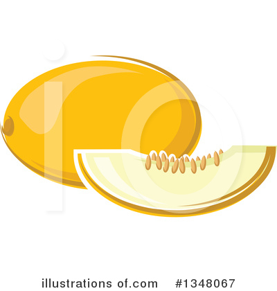Canary Melon Clipart #1348067 by Vector Tradition SM