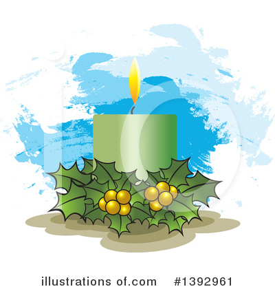 Christmas Candle Clipart #1392961 by Lal Perera