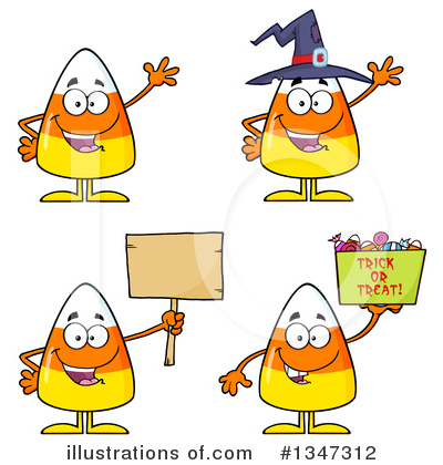 Royalty-Free (RF) Candy Corn Clipart Illustration by Hit Toon - Stock Sample #1347312