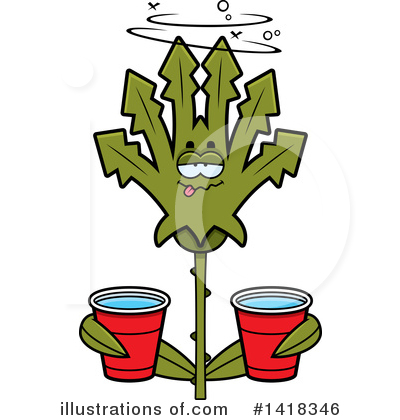 Pot Leaf Clipart #1418346 by Cory Thoman