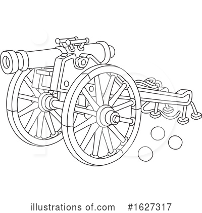 Royalty-Free (RF) Cannon Clipart Illustration by Alex Bannykh - Stock Sample #1627317